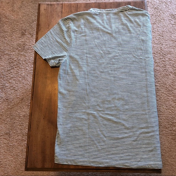 Alfani Men’s T-Shirt, Green/white stripe Sz Small - Picture 3 of 3